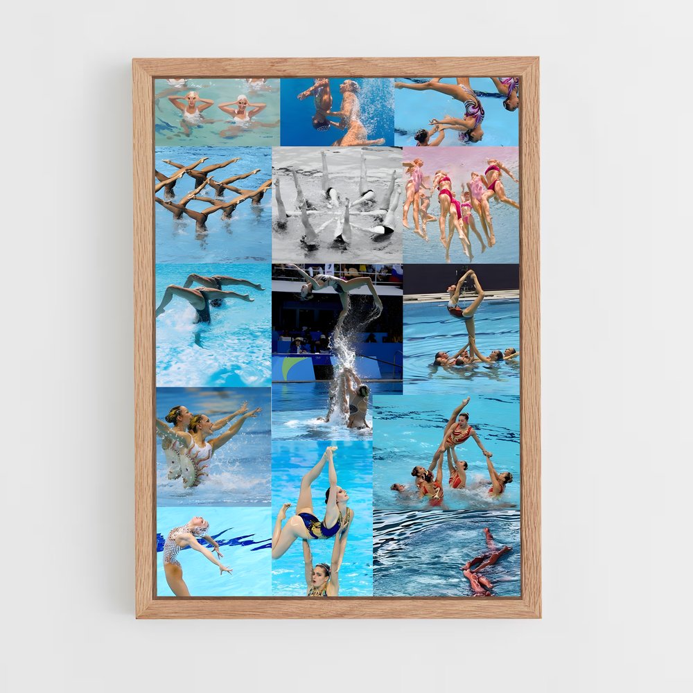 Poster Synchronized swimming synchronisation – affiche Natation synchronisée (vue 4)